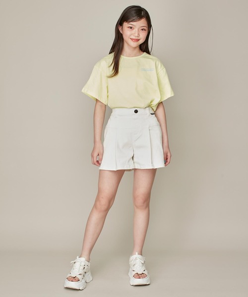 JENNI love(ジェニィラブ)の「【ウエスト調整可】切替えタックキュロット(デニムパンツ・キッズ・ブラック/サックスブルー/オフホワイト・160cm/150cm/140cm/130cm)」の8枚目の写真