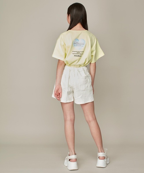 JENNI love(ジェニィラブ)の「【ウエスト調整可】切替えタックキュロット(デニムパンツ・キッズ・ブラック/サックスブルー/オフホワイト・160cm/150cm/140cm/130cm)」の9枚目の写真