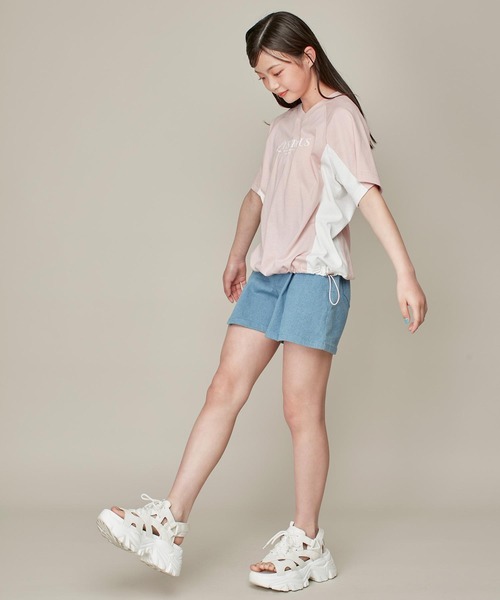 JENNI love(ジェニィラブ)の「【ウエスト調整可】切替えタックキュロット(デニムパンツ・キッズ・ブラック/サックスブルー/オフホワイト・160cm/150cm/140cm/130cm)」の19枚目の写真