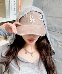 MLB Korea(GGr[RA)́yMLB Korea/GGr[RAz_[W EHbVH ShJ x[X{[ Lbv Xq/damage washing unstructured ball-cap(Lbv)
