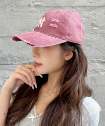 MLB Korea(GGr[RA)́yMLB Korea/GGr[RAz_[W EHbVH ShJ x[X{[ Lbv Xq/damage washing unstructured ball-cap(Lbv)
