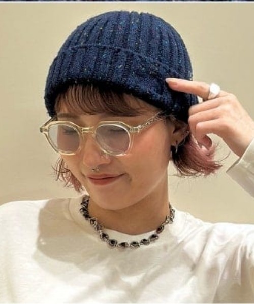 THE NORTH FACE（ザノースフェイス）の「THE NORTH FACE / ショート フィッシャーマン ビーニー NN42434（ニットキャップ/ビーニー・レディース・チャコールグレー/ネイビー・ONE SIZE）」の3枚目の写真