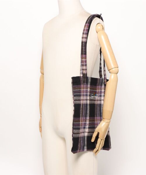 FRUIT OF THE LOOM（フルーツオブザルーム）の「【FRUIT OF THE LOOM】トートバッグ / チェック / A４ / ギフト プレゼント（トートバッグ・メンズ・グリーン/オレンジ/パープル・FREE）」の8枚目の写真