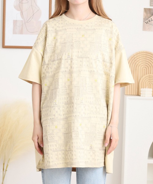 Emago(イマゴ)の「EMAGO ねこ町刺繍チュニック(チュニック・レディース・ブラック/アイボリー・FREE)」の16枚目の写真