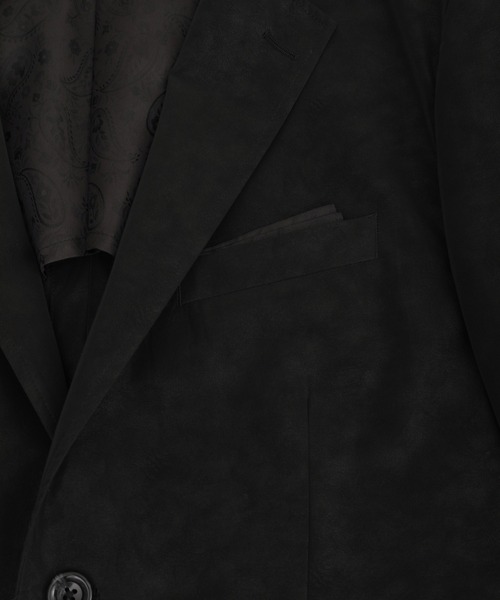 MEN'S BIGI（メンズビギ）の「フェイクレザージャケット（テーラードジャケット・メンズ・ブラック/ベージュ/ブラウン・02/04/03/01）」の16枚目の写真