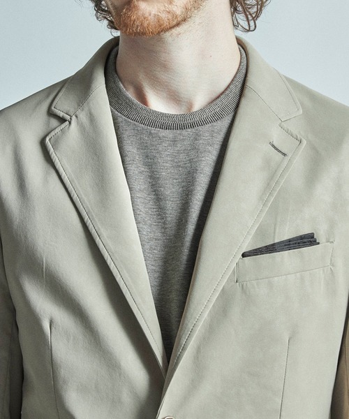 MEN'S BIGI（メンズビギ）の「フェイクレザージャケット（テーラードジャケット・メンズ・ブラック/ベージュ/ブラウン・02/04/03/01）」の7枚目の写真