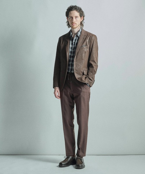 MEN'S BIGI（メンズビギ）の「フェイクレザージャケット（テーラードジャケット・メンズ・ブラック/ベージュ/ブラウン・02/04/03/01）」の11枚目の写真