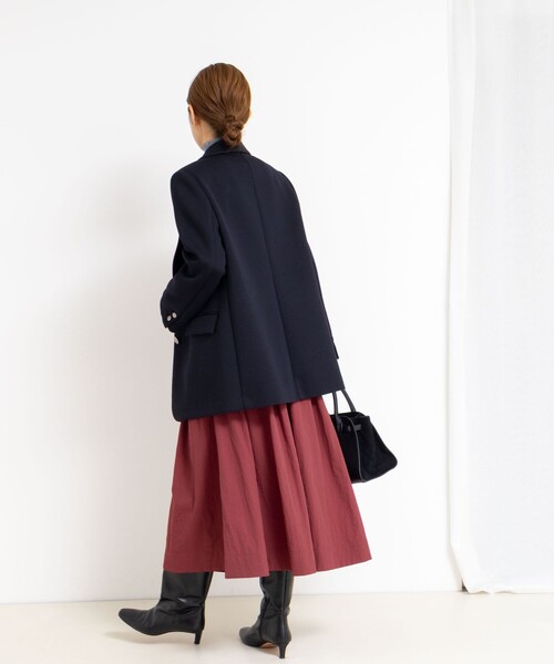 NOLLEY’S（ノーリーズ）の「ウォッシャブルバルキータフタタックスカート（スカート・レディース・オリーブ/ブラック/ボルドー・34/36/38）」の7枚目の写真