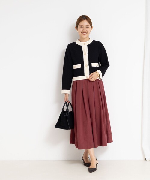 NOLLEY’S（ノーリーズ）の「ウォッシャブルバルキータフタタックスカート（スカート・レディース・オリーブ/ブラック/ボルドー・34/36/38）」の10枚目の写真