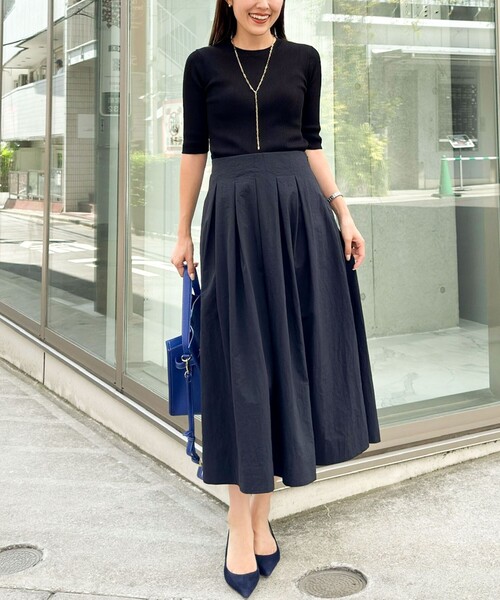 NOLLEY’S（ノーリーズ）の「ウォッシャブルバルキータフタタックスカート（スカート・レディース・オリーブ/ブラック/ボルドー・34/36/38）」の11枚目の写真