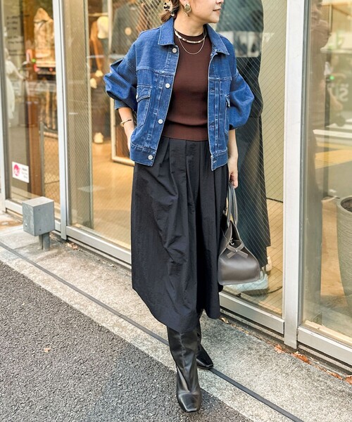 NOLLEY’S（ノーリーズ）の「ウォッシャブルバルキータフタタックスカート（スカート・レディース・オリーブ/ブラック/ボルドー・34/36/38）」の13枚目の写真