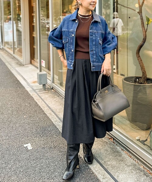 NOLLEY’S（ノーリーズ）の「ウォッシャブルバルキータフタタックスカート（スカート・レディース・オリーブ/ブラック/ボルドー・34/36/38）」の14枚目の写真