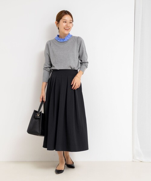 NOLLEY’S（ノーリーズ）の「ウォッシャブルバルキータフタタックスカート（スカート・レディース・オリーブ/ブラック/ボルドー・34/36/38）」の17枚目の写真