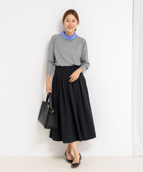 NOLLEY’S（ノーリーズ）の「ウォッシャブルバルキータフタタックスカート（スカート・レディース・オリーブ/ブラック/ボルドー・34/36/38）」の19枚目の写真