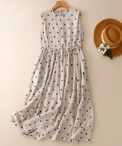 セール】ｳｴｽﾄﾘﾎﾞﾝﾉｰｽﾘｰﾌﾞ水玉ﾜﾝﾋﾟｰｽ（ワンピース）｜CADBURY