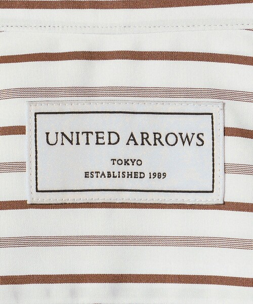 UNITED ARROWS（ユナイテッドアローズ）の「THOMAS MASON/トーマスメイソン オルタネートストライプ セミワイドカラー シャツ（ビジネスシャツ・メンズ・モカ・41cm/40cm/38cm/39cm）」の7枚目の写真