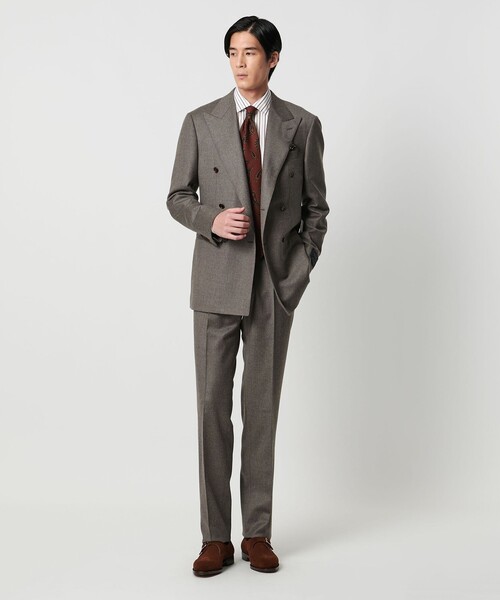 UNITED ARROWS（ユナイテッドアローズ）の「THOMAS MASON/トーマスメイソン オルタネートストライプ セミワイドカラー シャツ（ビジネスシャツ・メンズ・モカ・41cm/40cm/38cm/39cm）」の11枚目の写真