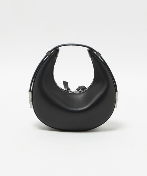＜OSOI＞TONI MINI バッグ Black ブラック Osoi crescent shaped Toni mini bag smooth black leather