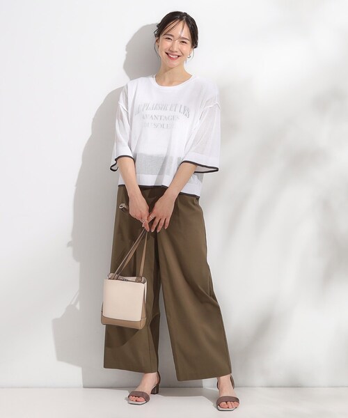 Cutie Blonde(キューティーブロンド)の「【2点セット/S-LL】メッシュリボン2WAYニット×フレンチスリーブTシャツ(その他トップス・レディース・レッド系1/ブルー/ホワイト・04/03/02/01)」の9枚目の写真