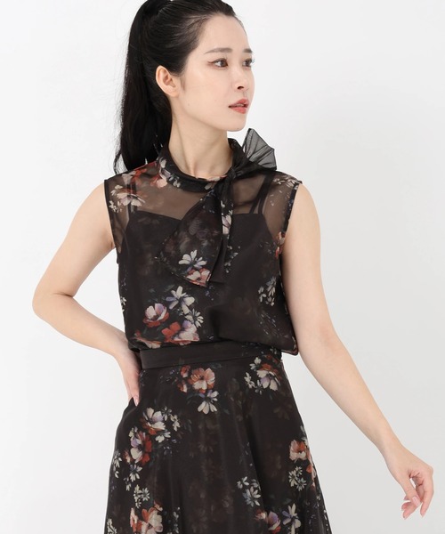 STRAWBERRY-FIELDS（ストロベリーフィールズ）の「ビタースイートガーデン（シャツ/ブラウス・レディース・ダークブラウン・2）」の4枚目の写真