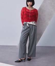 ELUNIS（エルニス）の「2WAYシアーコンビワイドパンツ（スラックス）」