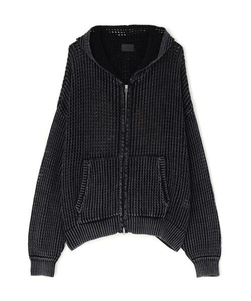 DANKE SCHON（ダンケシェーン）の「【WEB＆DEPOT限定】DankeSchon/ダンケシェーン/CHEMICAL MESHKNIT ZIPHOODIE（パーカー・レディース・ブラック・L/M）」の3枚目の写真