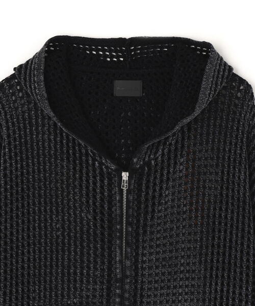 DANKE SCHON（ダンケシェーン）の「【WEB＆DEPOT限定】DankeSchon/ダンケシェーン/CHEMICAL MESHKNIT ZIPHOODIE（パーカー・レディース・ブラック・L/M）」の4枚目の写真