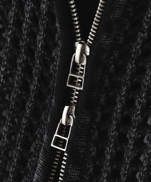 DANKE SCHON（ダンケシェーン）の「【WEB＆DEPOT限定】DankeSchon/ダンケシェーン/CHEMICAL MESHKNIT ZIPHOODIE（パーカー・レディース・ブラック・L/M）」の8枚目の写真