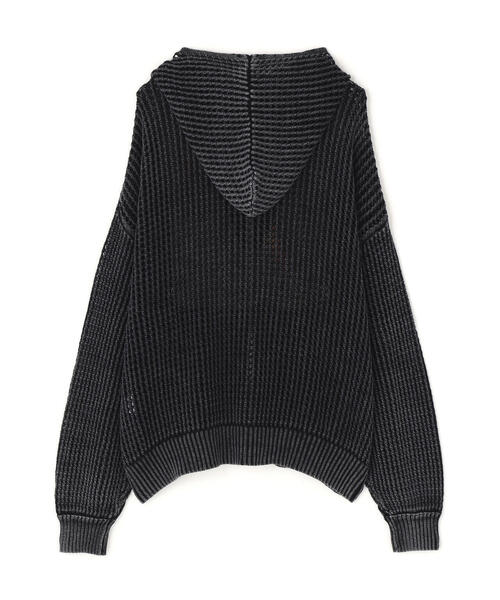 DANKE SCHON（ダンケシェーン）の「【WEB＆DEPOT限定】DankeSchon/ダンケシェーン/CHEMICAL MESHKNIT ZIPHOODIE（パーカー・レディース・ブラック・L/M）」の2枚目の写真