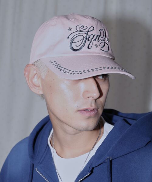 WEB限定 / ラインストーンロゴキャップ / sqnz studs cap（キャップ