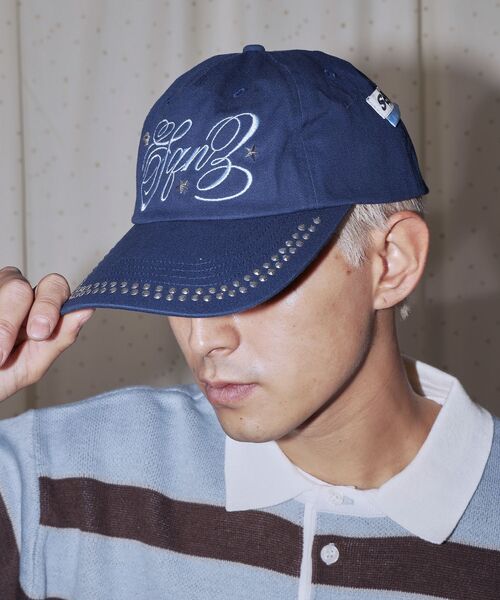 WEB限定 / ラインストーンロゴキャップ / sqnz studs cap（キャップ