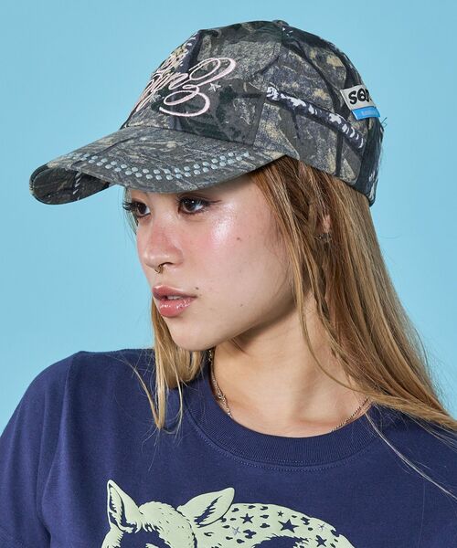 SEQUENZ(シークエンズ)の「※WEB限定 / ラインストーンロゴキャップ / sqnz studs cap(キャップ・レディース・ライトピンク/ネイビー/その他1/その他2・FREE)」の11枚目の写真