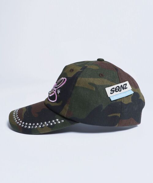 WEB限定 / ラインストーンロゴキャップ / sqnz studs cap（キャップ