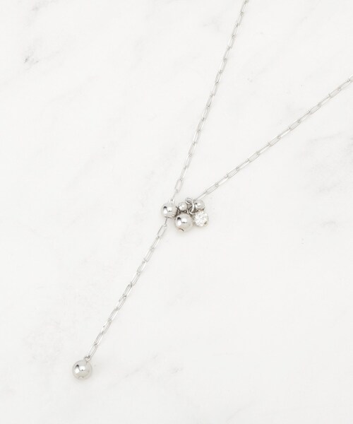 SHOO・LA・RUE（シューラルー）の「【2WAY】楕円チェーンパヴェメタルネックレス（ネックレス・レディース・ゴールド/ブラック/シルバー・00）」の2枚目の写真