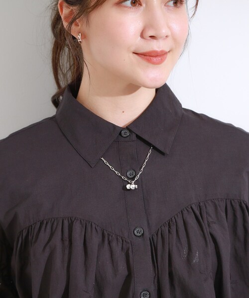 SHOO・LA・RUE（シューラルー）の「【2WAY】楕円チェーンパヴェメタルネックレス（ネックレス・レディース・ゴールド/ブラック/シルバー・00）」の9枚目の写真