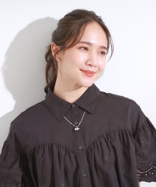 SHOO・LA・RUE（シューラルー）の「【2WAY】楕円チェーンパヴェメタルネックレス（ネックレス・レディース・ゴールド/ブラック/シルバー・00）」の10枚目の写真