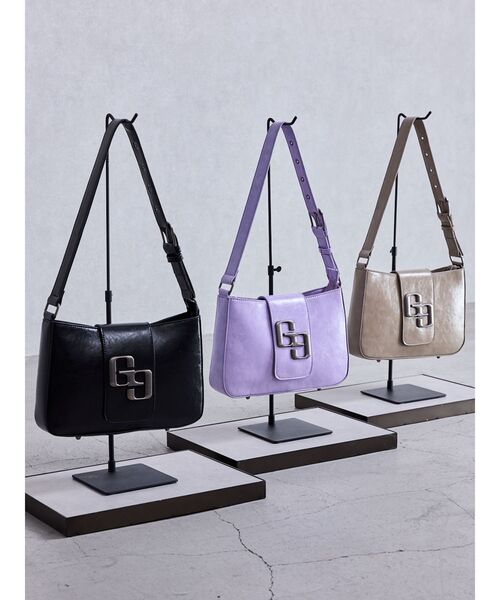 GYDA（ジェイダ）の「GGメタルワンハンドルBAG（ハンドバッグ・レディース・ブラック/パープル/ベージュ・FREE）」の5枚目の写真