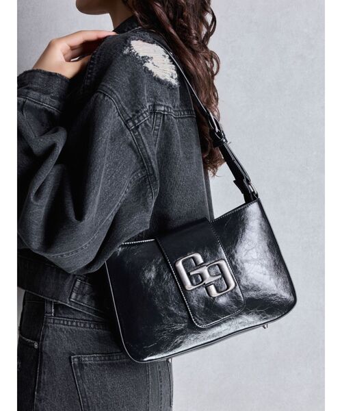 GYDA（ジェイダ）の「GGメタルワンハンドルBAG（ハンドバッグ・レディース・ブラック/パープル/ベージュ・FREE）」の6枚目の写真