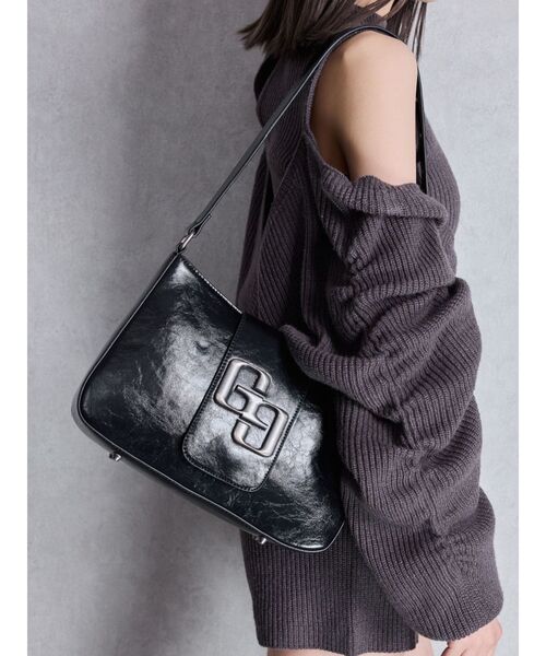 GYDA（ジェイダ）の「GGメタルワンハンドルBAG（ハンドバッグ・レディース・ブラック/パープル/ベージュ・FREE）」の7枚目の写真