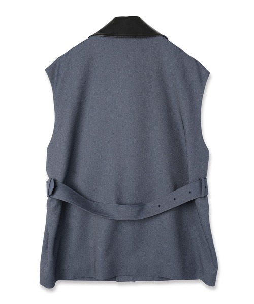 CULLNI（クルニ）の「Faux Denim Safari Vest（ベスト・メンズ・ネイビー/ブルー/ブラック・1/0/2）」の4枚目の写真