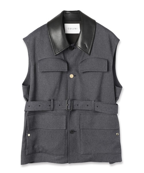 CULLNI（クルニ）の「Faux Denim Safari Vest（ベスト・メンズ・ネイビー/ブルー/ブラック・1/0/2）」の8枚目の写真