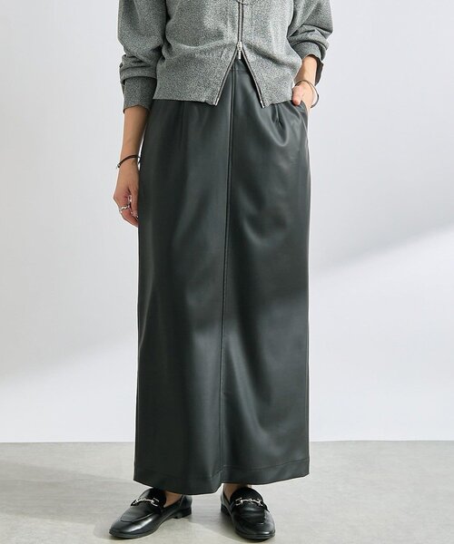 RIVE DROITE(リヴドロワ)の「合皮タイトスカート(スカート・レディース・ブラウン/ブラック・38/36)」の2枚目の写真