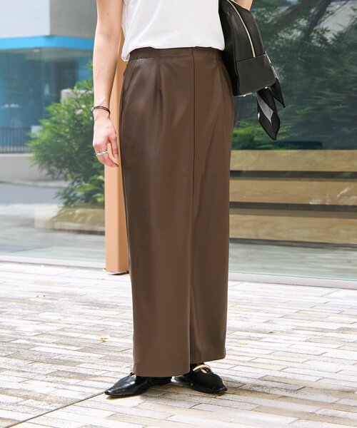 RIVE DROITE(リヴドロワ)の「合皮タイトスカート(スカート・レディース・ブラウン/ブラック・38/36)」の9枚目の写真