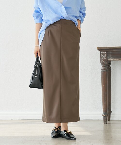 RIVE DROITE(リヴドロワ)の「合皮タイトスカート(スカート・レディース・ブラウン/ブラック・38/36)」の16枚目の写真