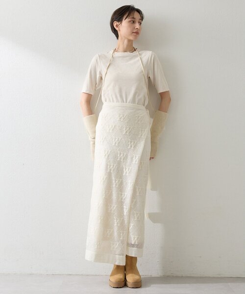 Whim Gazette(ウィムガゼット)の「トリアセベロアTEE(Tシャツ/カットソー・レディース・チャコールグレー/アイボリー・FREE)」の12枚目の写真