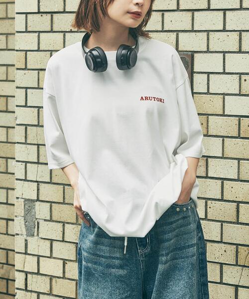 URBAN RESEARCH（アーバンリサーチ）の「551蓬莱×UR　ドロストショートスリーブTシャツ（Tシャツ/カットソー・レディース・ライトブルー/オフホワイト/チャコールグレー・X-LARGE/LARGE/MEDIUM/SMALL）」の12枚目の写真