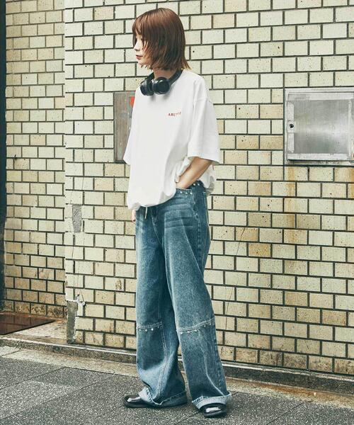 URBAN RESEARCH（アーバンリサーチ）の「551蓬莱×UR　ドロストショートスリーブTシャツ（Tシャツ/カットソー・レディース・ライトブルー/オフホワイト/チャコールグレー・X-LARGE/LARGE/MEDIUM/SMALL）」の15枚目の写真