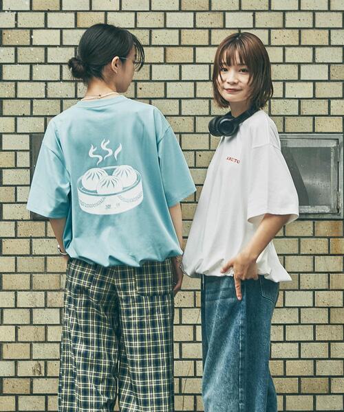URBAN RESEARCH（アーバンリサーチ）の「551蓬莱×UR　ドロストショートスリーブTシャツ（Tシャツ/カットソー・レディース・ライトブルー/オフホワイト/チャコールグレー・X-LARGE/LARGE/MEDIUM/SMALL）」の18枚目の写真