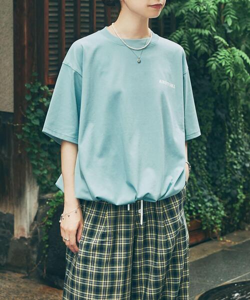 URBAN RESEARCH（アーバンリサーチ）の「551蓬莱×UR　ドロストショートスリーブTシャツ（Tシャツ/カットソー・レディース・ライトブルー/オフホワイト/チャコールグレー・X-LARGE/LARGE/MEDIUM/SMALL）」の9枚目の写真