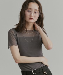 ハーフスリーブ メローシアートップス